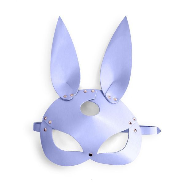 Шкіряна маска Зайчика Art of Sex - Bunny mask, колір Лавандовий SO9648