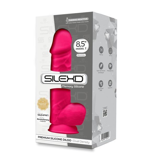 Фаллоимитатор SilexD Norman Pink (MODEL 4 size 8.5in), двухслойный, силикон+Silexpan, диаметр 5см SO9923