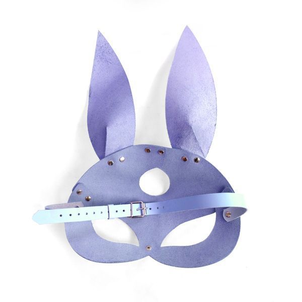 Шкіряна маска Зайчика Art of Sex - Bunny mask, колір Лавандовий SO9648
