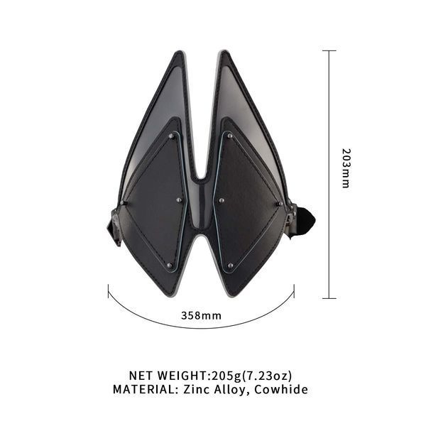 Маска на очі LOCKINK Vixen Blindfold, чорна, натуральна шкіра, регульований обсяг SX0855