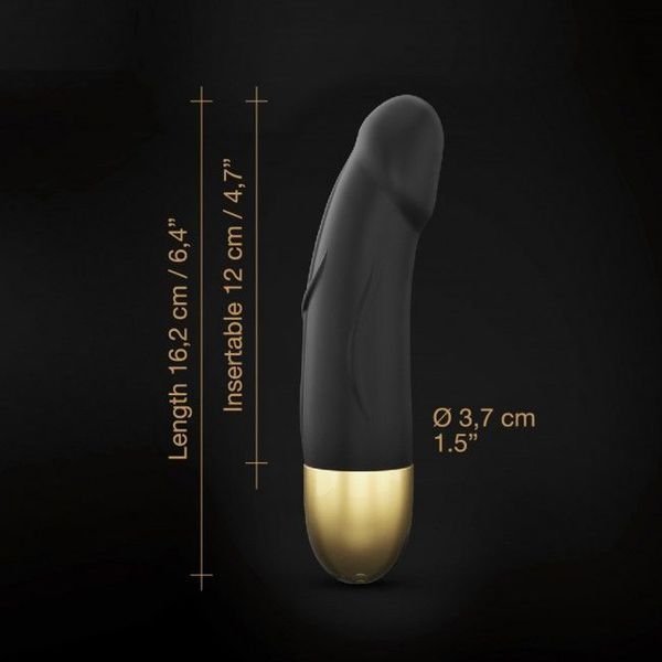 Вібратор Dorcel Real Vibration S Gold 2.0, діаметр 3,7см, перезаряджуваний, для точки G SO3565