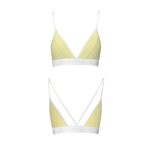 Спортивный топ с двойными бретелями Passion PS007 TOP S, yellow SO4277