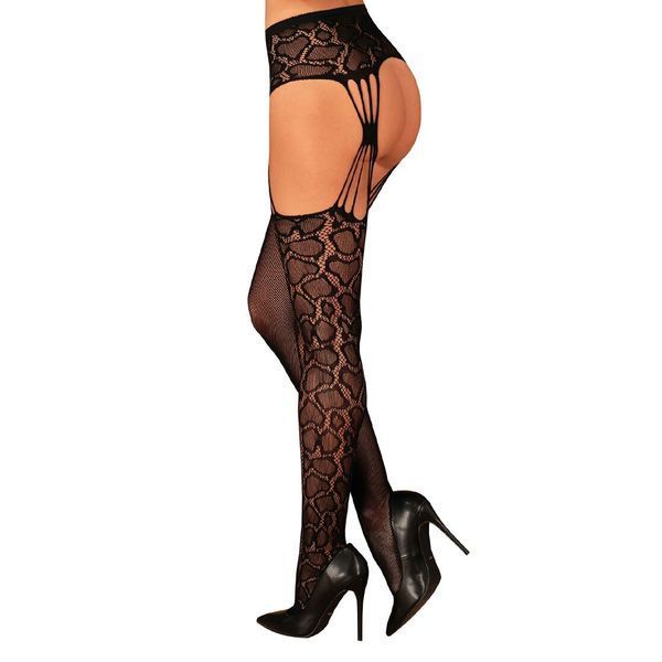 Эротические колготки-бодистокинг Obsessive Garter stockings S821 S/M/L SO8162