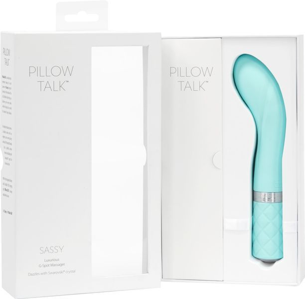 Розкішний вібратор Pillow Talk - Sassy Teal з кристалом Сваровські для точки G, подарункова упаковка SO2724