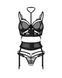 Комплект Obsessive Premisis Black 3-pcs crotchless set 2XL/3X SX3116 фото 3