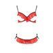 Комплект білизни Passion Exclusive CHERRY SET OpenBra XXL/XXXL red, відкритий ліф, трусики-спідничка PS25509 фото 5