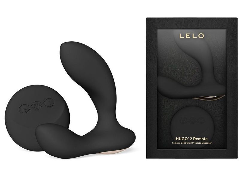 Массажер простаты LELO Hugo 2 Remote Black, 2 мотора, очень мощный, пульт ДУ SX0691