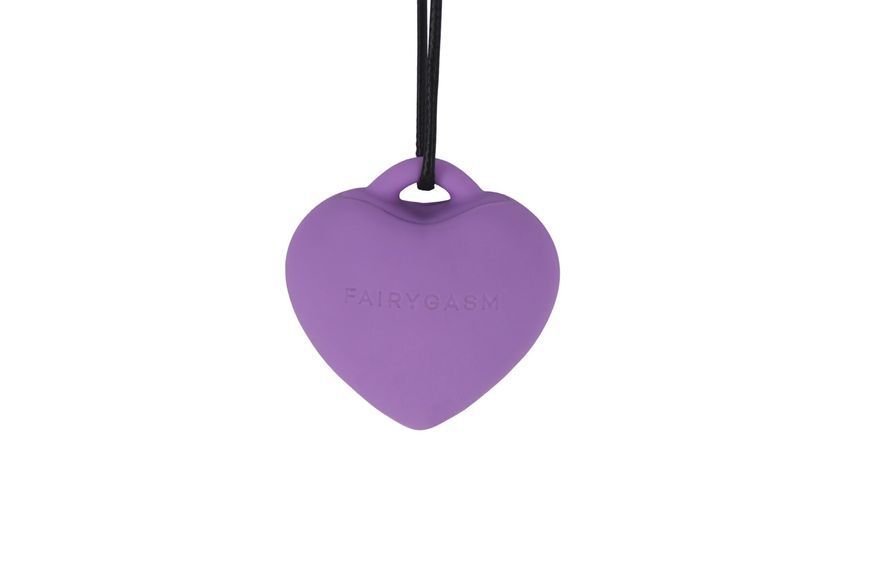 Мини-вибратор &laquo;Сердечко&raquo; FairyGasm PleasureStone violet, 9 режимов, на шнурке SX0646