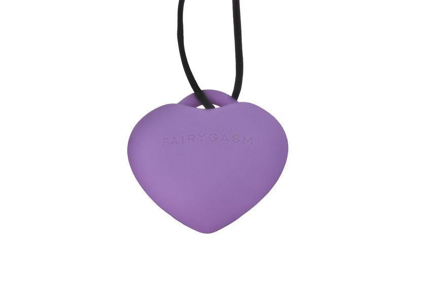 Мини-вибратор &laquo;Сердечко&raquo; FairyGasm PleasureStone violet, 9 режимов, на шнурке SX0646