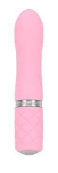Розкішний вібратор PILLOW TALK - Flirty Pink з кристалом Swarovski, гнучка головка SO2725