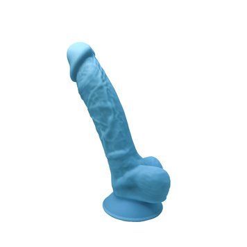 Фаллоимитатор SilexD Johnny Blue (MODEL 1 size 7in), двухслойный, силикон+Silexpan, диаметр 3,8 см SO8211