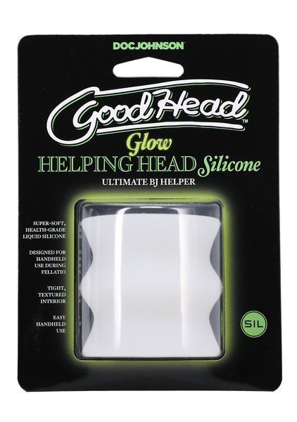 Мастурбатор Doc Johnson GoodHead - Glow Helping Head Silicone SX2523