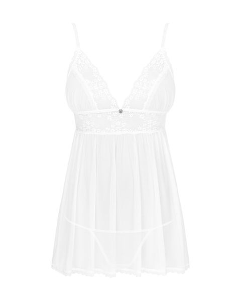 Пеньюар і трусики Obsessive Heavenlly babydoll & thong XS/S SO8163