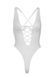 Кружевное боди Leg Avenue Floral lace thong teddy White, шнуровка на груди, one size SO7963 фото 8