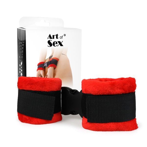 Наручники Art of Sex - Handcuffs Soft Touch Красные SO8497