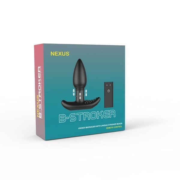 Анальная вибропробка Nexus B-stroker с массирующими бусинами на ножке с пультом Д/У SO3844