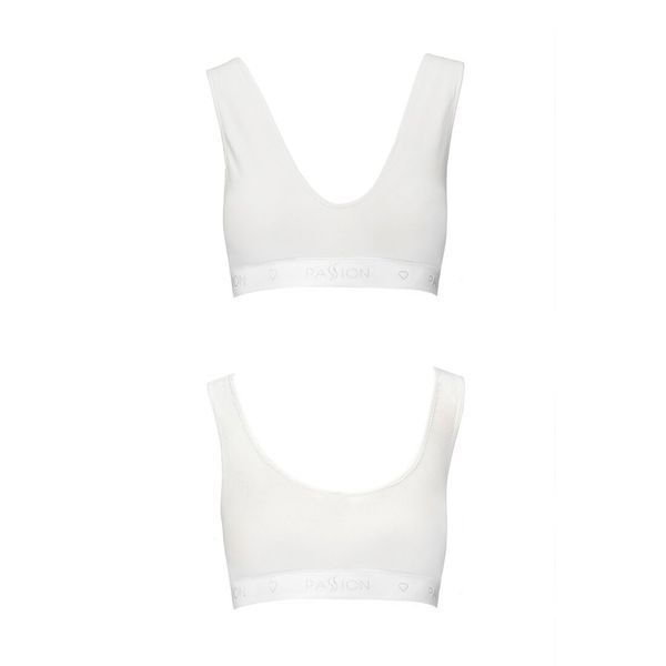 Спортивний топ з еластичної бавовни Passion PS005 TOP M, white SO4228