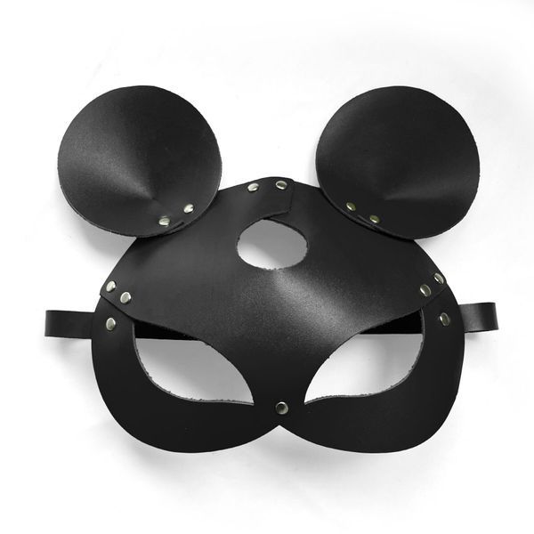 Кожаная маска мышки Art of Sex - Mouse Mask, цвет Черный SO9649