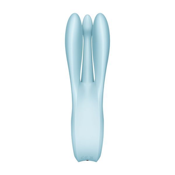 Кліторальний вібратор Satisfyer Threesome 1 Light Blue з трьома гнучкими пальчиками SO6986