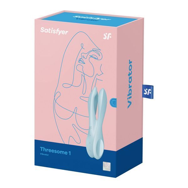 Кліторальний вібратор Satisfyer Threesome 1 Light Blue з трьома гнучкими пальчиками SO6986
