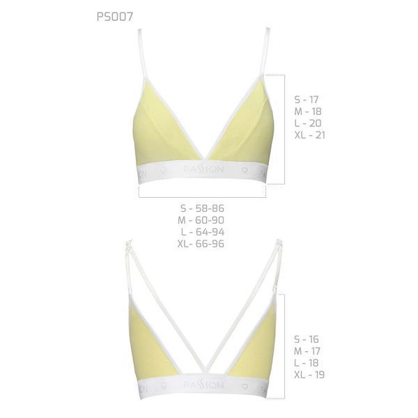 Спортивний топ з подвійними бретелями Passion PS007 TOP XL, yellow SO4278