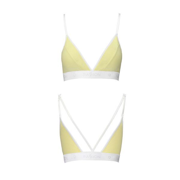 Спортивний топ з подвійними бретелями Passion PS007 TOP XL, yellow SO4278