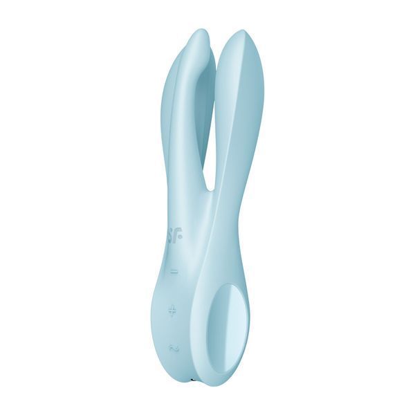 Кліторальний вібратор Satisfyer Threesome 1 Light Blue з трьома гнучкими пальчиками SO6986