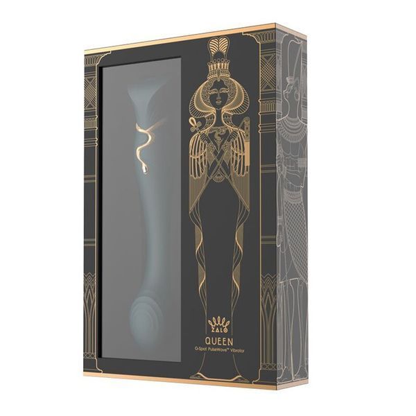 Смартвибратор 3в1 Zalo &mdash; Queen Set Jewel Green, пульсирующая жемчужина и вакуум, кристалл Swarovski SO6663