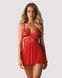 Бебі-дол Obsessive 838-BAB-3 babydoll & thong, S/M, червоний, мереживний ліф, стрінги в комплекті SX1119 фото 1