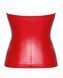 Кожаный корсет на молнии Noir Handmade F355 Red powerwetlook corset - XXL SX2027 фото 5