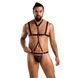 Комплект мужского белья из стреп Passion 039 SET ANDREW XXL/XXXL Black, стринги, шлейка SO7590 фото 3