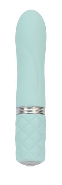 Розкішний вібратор PILLOW TALK - Flirty Teal з кристалом Swarovski, гнучка головка SO2726