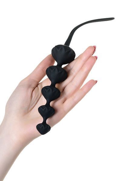 Набір анальних намистин Satisfyer Beads Black, силікон, макс. діаметр 3,3 см та 3,5 см SO2740