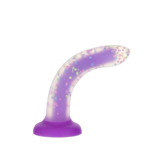 Фалоімітатор, що світиться в темряві, ADDICTION Rave 8&Prime;, Glow in the Dark Dildo Purple Confetti, 20,3 см SX1301