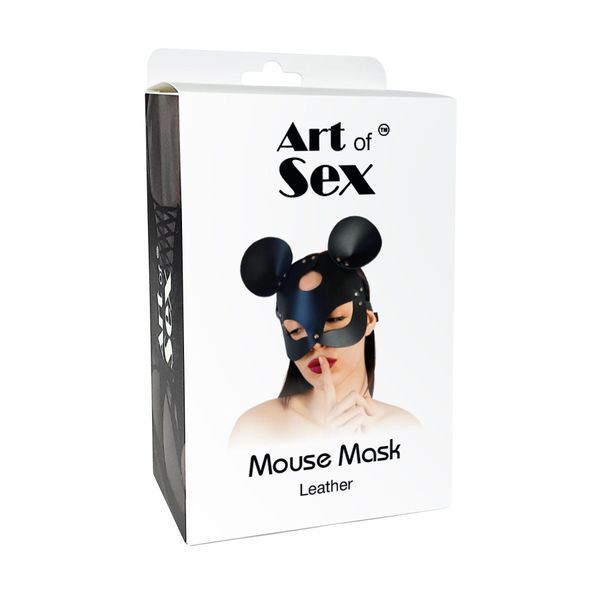 Кожаная маска мышки Art of Sex - Mouse Mask, цвет Красный SO9650