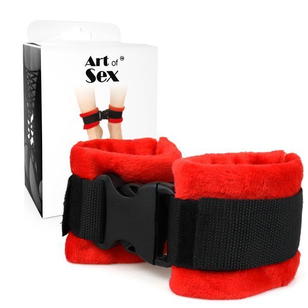 Поножи Art of Sex Ankle Cuffs - Soft Touch Красные SO8498