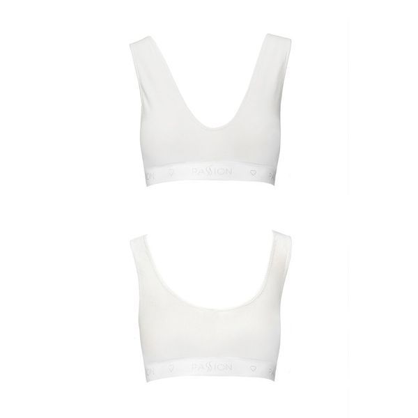 Спортивний топ з еластичної бавовни Passion PS005 TOP S, white SO4229