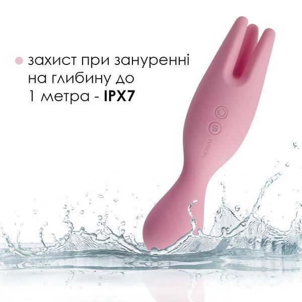 Подвійний вібратор для чутливих зон Svakom Nymph Pale Pink SO4850