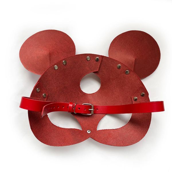 Кожаная маска мышки Art of Sex - Mouse Mask, цвет Красный SO9650