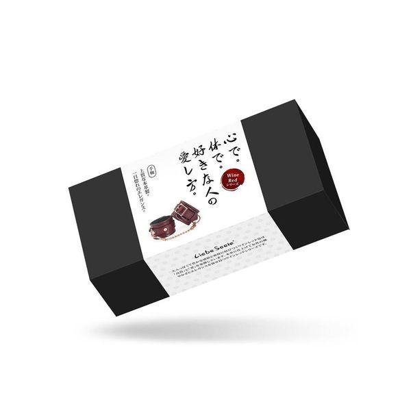 Шкіряні наручники Liebe Seele Wine Red Wrist Cuffs, знімний ланцюжок-кріплення SO9452