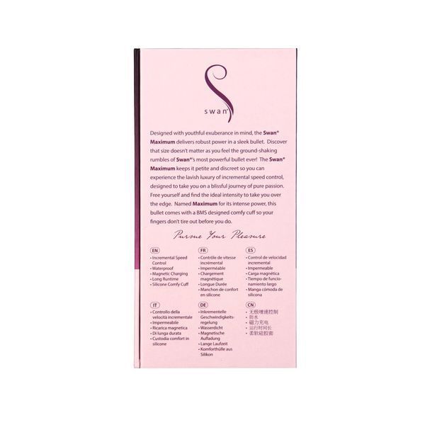 Віброкуля Swan Maximum + Comfy Cuff Pink, суперпотужна, різна інтенсивність, силіконова манжета SO8904