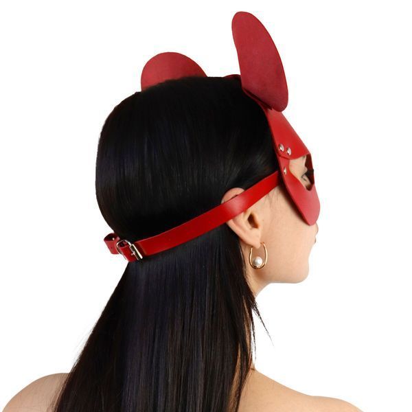 Кожаная маска мышки Art of Sex - Mouse Mask, цвет Красный SO9650