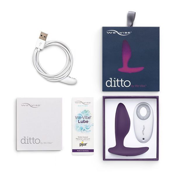Анальна смарт-вібропробка We-Vibe Ditto Purple з пультом ДК SO1639