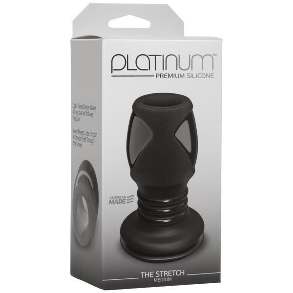 Анальный туннель Doc Johnson Platinum Premium Silicone &mdash; The Stretch &mdash; Medium &mdash; Black SO4923