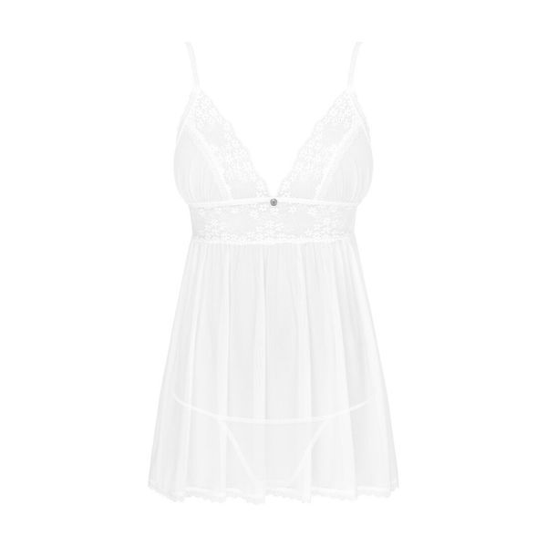 Пеньюар і трусики Obsessive Heavenlly babydoll & thong M/L SO8164