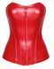 Кожаный корсет на молнии Noir Handmade F355 Red powerwetlook corset - 3XL SX2028 фото 4