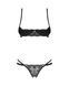 Комплект Obsessive Nutris 2-pcs crotchless set, M/L, ліф з відкритими чашками, трусики з доступом SX1170 фото 3