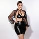 Эротическое кожаное платье JSY P61159 Black Plus Size SX1877 фото 4