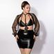 Эротическое кожаное платье JSY P61159 Black Plus Size SX1877 фото 5
