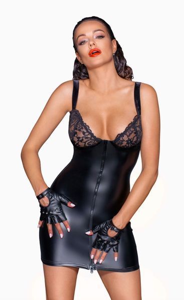 Сукня з мокрим ефектом Noir Handmade F254 Powerwetlook mini-dress, L SX0167